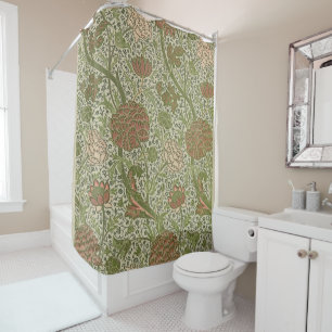 William Morris Cray Sage Blume Floral Botanisch Duschvorhang
