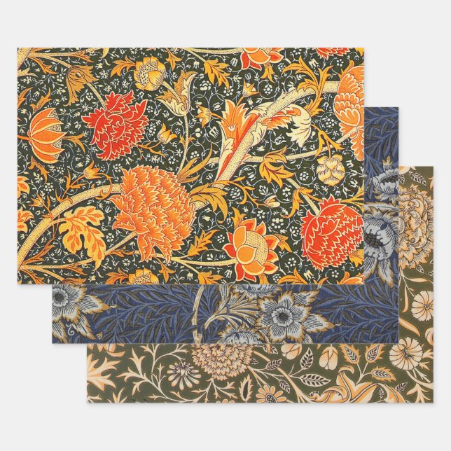 William Morris Cray Wallpaper Blume Pattern Geschenkpapier Set (Set)