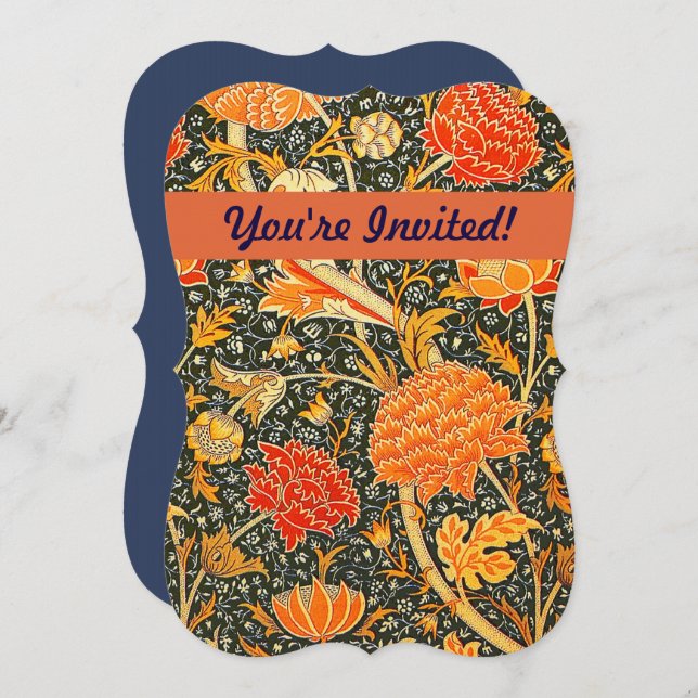 William Morris Cray Wallpaper Pattern Einladung (Vorne/Hinten)
