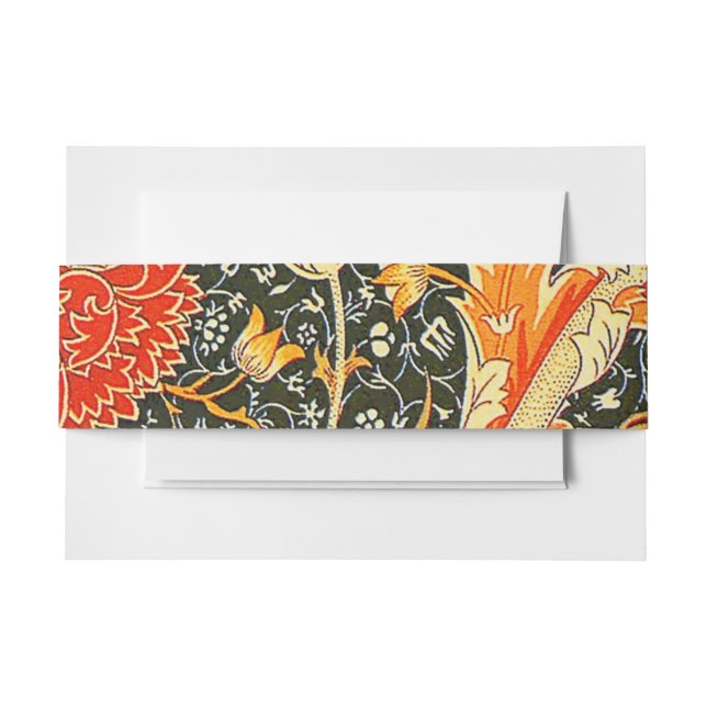 William Morris Cray Wallpaper Pattern Einladungsbanderole (Vorderseite Beispiel)