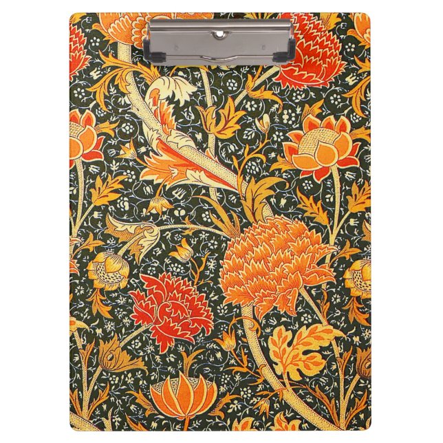 William Morris Cray Wallpaper Pattern Klemmbrett (Vorderseite)