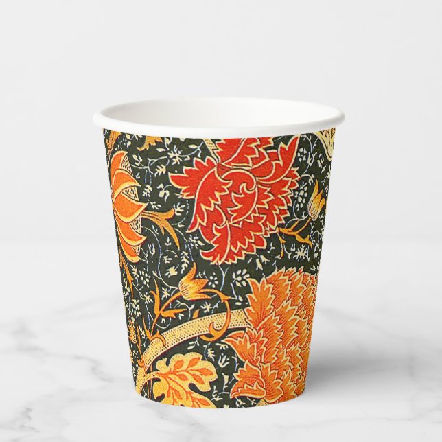 William Morris Cray Wallpaper Pattern Pappbecher (Vorderseite)