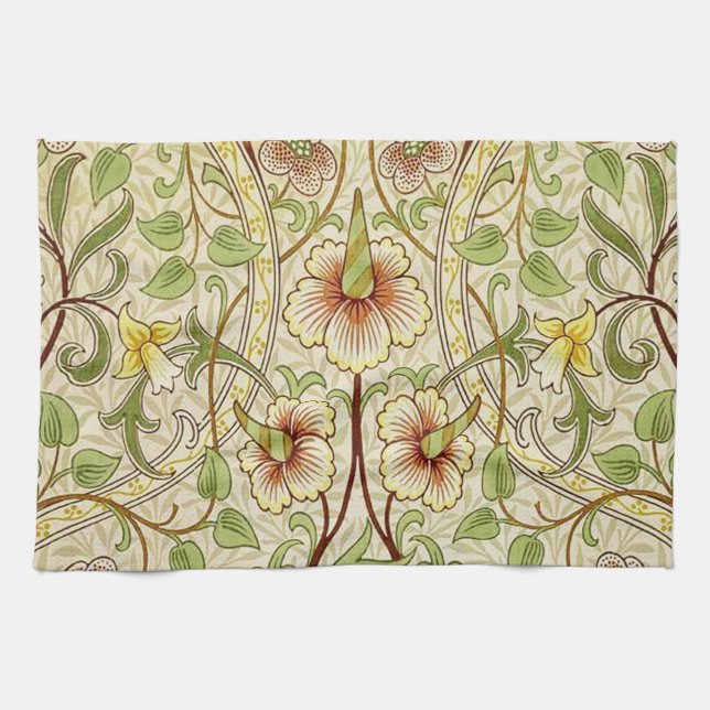 William Morris Daffodil Classic Blume Wallpaper Handtuch (Horizontal)