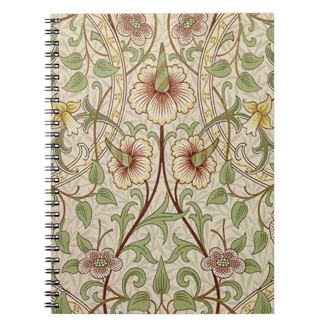 William Morris Daffodil Classic Blume Wallpaper Notizblock (Vorderseite)