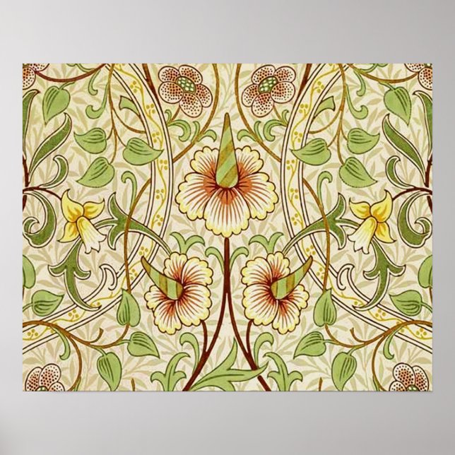 William Morris Daffodil Classic Blume Wallpaper Poster (Vorne)