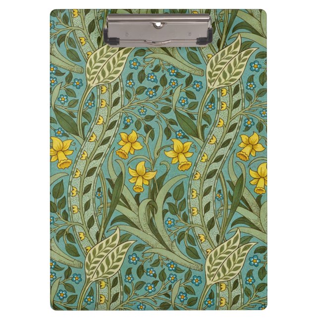 William Morris Daffodil Floral Pattern Classic Klemmbrett (Vorderseite)