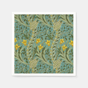 William Morris Daffodil Floral Pattern Classic Serviette