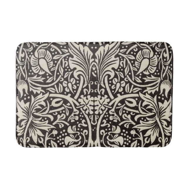 William Morris Daffodil Floral Wallpaper Badematte (Vorderseite)