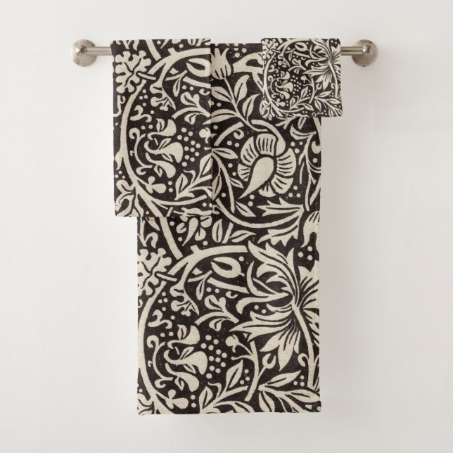 William Morris Daffodil Floral Wallpaper Badhandtuch Set (Insitu)