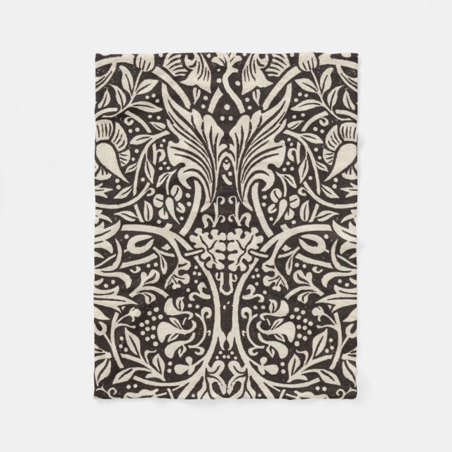 William Morris Daffodil Floral Wallpaper Fleecedecke (Vorderseite)