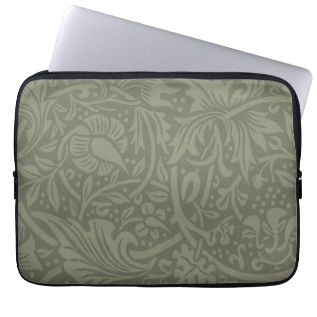 William Morris Daffodil Floral Wallpaper Laptopschutzhülle (Vorderseite)