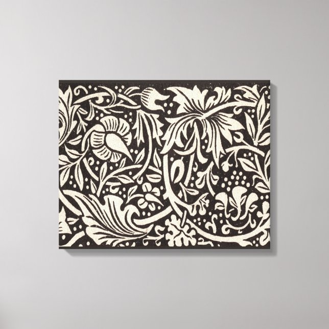 William Morris Daffodil Floral Wallpaper Leinwanddruck (Vorderseite)