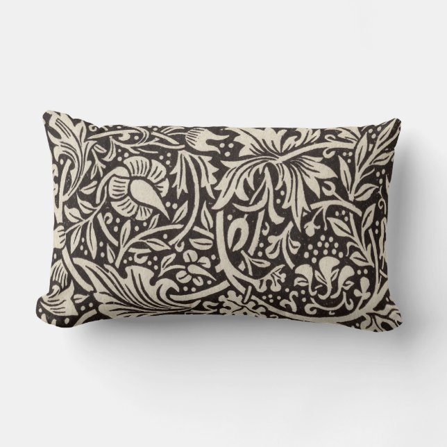 William Morris Daffodil Floral Wallpaper Lendenkissen (Vorderseite)