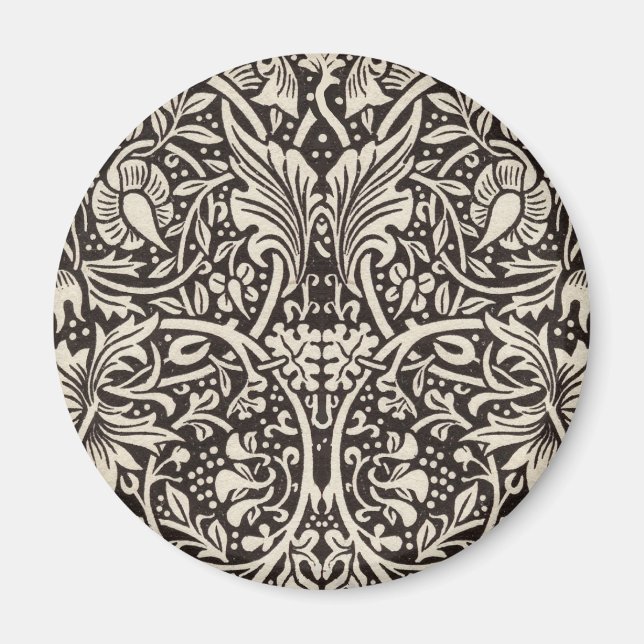 William Morris Daffodil Floral Wallpaper Magnet (Vorne)