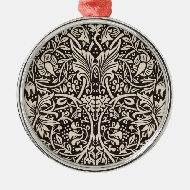 William Morris Daffodil Floral Wallpaper Ornament Aus Metall (Vorne)
