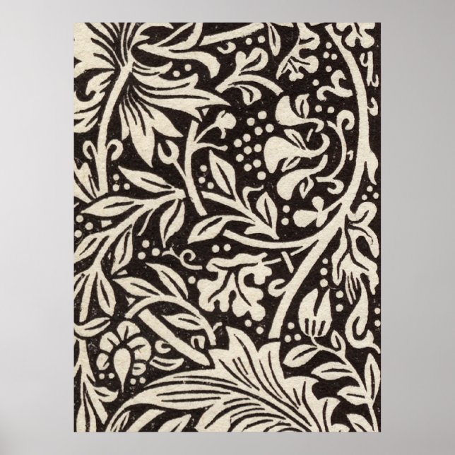 William Morris Daffodil Floral Wallpaper Pattern Poster (Vorne)