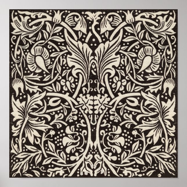William Morris Daffodil Floral Wallpaper Pattern Poster (Vorne)