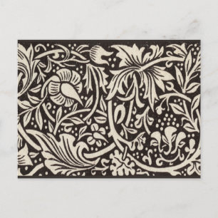 William Morris Daffodil Floral Wallpaper Postkarte