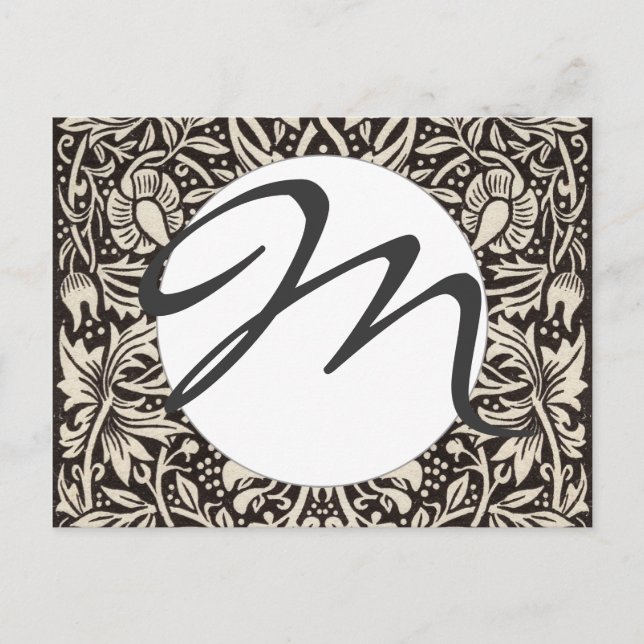 William Morris Daffodil Floral Wallpaper Postkarte (Vorderseite)