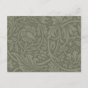 William Morris Daffodil Floral Wallpaper Postkarte
