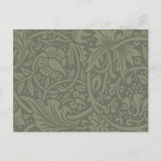 William Morris Daffodil Floral Wallpaper Postkarte (Vorderseite)