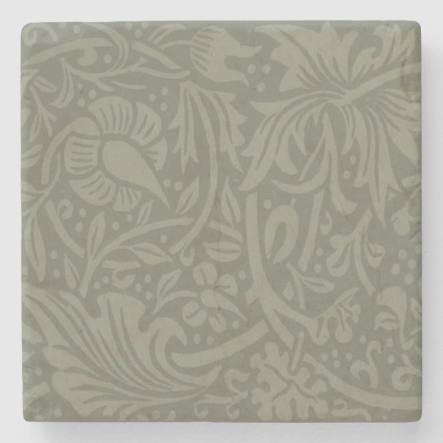 William Morris Daffodil Floral Wallpaper Steinuntersetzer (Vorderseite)