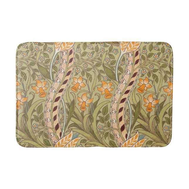 William Morris Daffodil Garden Blume Classic Bota Badematte (Vorderseite)