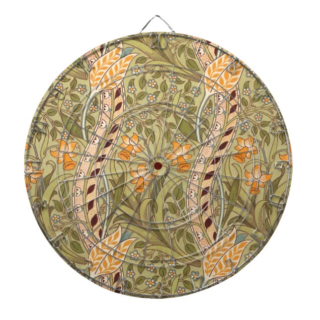William Morris Daffodil Garden Blume Classic Bota Dartscheibe (vorne)