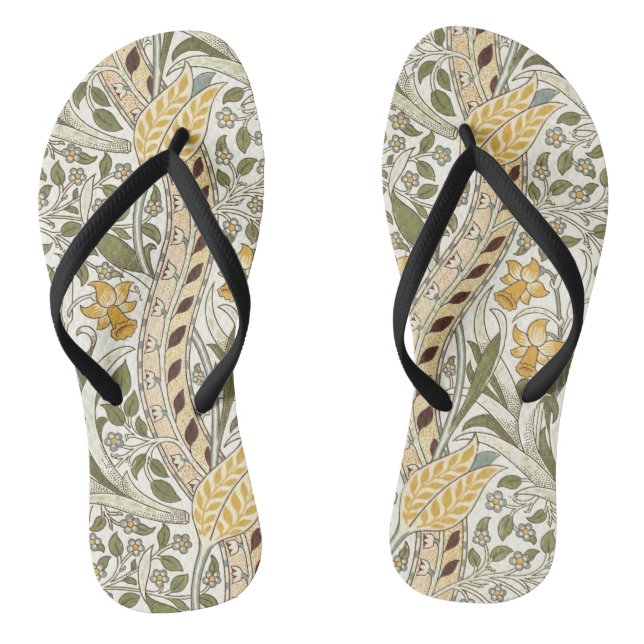 William Morris Daffodil Garden Blume Classic Bota Flip Flops (Fußbett)