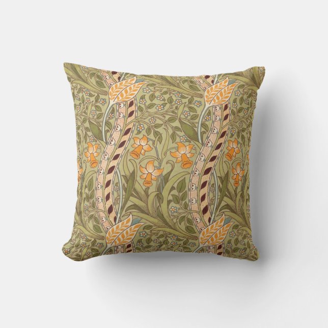 William Morris Daffodil Garden Blume Classic Bota Kissen (Vorderseite)