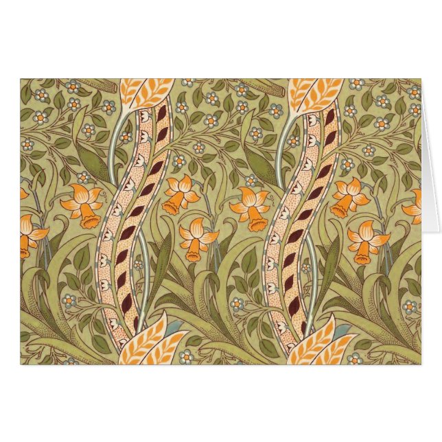 William Morris Daffodil Garden Flower Classic Bota (Devant horizontal)