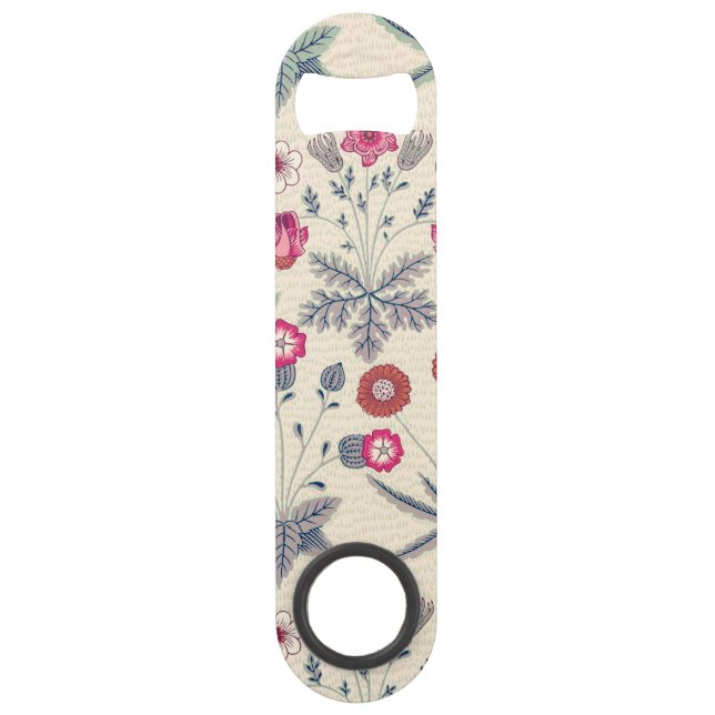 William Morris Daisy Floral Pattern Red Orange Speed Flaschenöffner (Vorderseite)