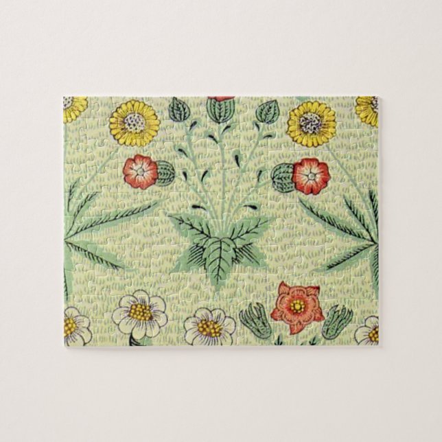 William Morris Daisy Floral Wallpaper Pattern (Horizontal)
