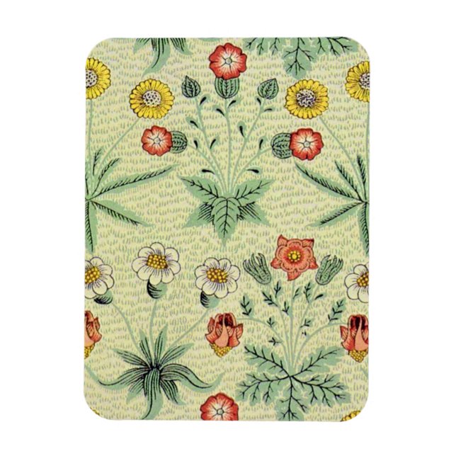 William Morris Daisy Floral Wallpaper Pattern Magnet (Vertikal)