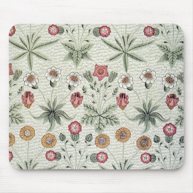 William Morris Daisy Floral Wallpaper Pattern Mousepad (Vorne)