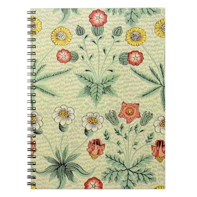 William Morris Daisy Floral Wallpaper Pattern Notizblock (Vorderseite)