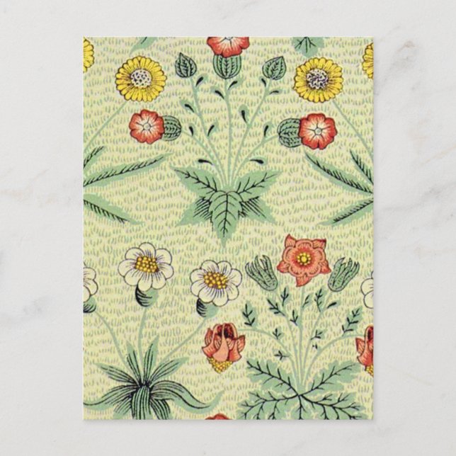 William Morris Daisy Floral Wallpaper Pattern Postkarte (Vorderseite)