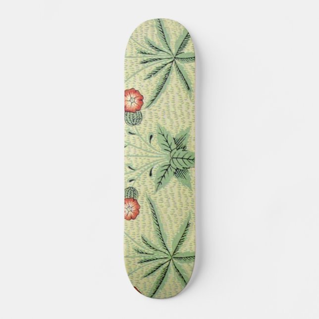 William Morris Daisy Floral Wallpaper Pattern Skateboard (Vorderseite)