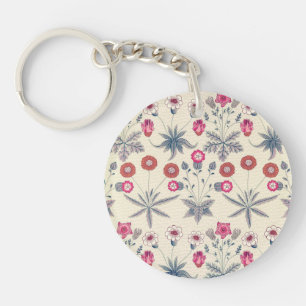 William Morris Daisy Motif floral Orange rouge