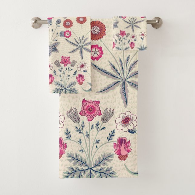 William Morris Daisy Motif floral Orange rouge (En situation)