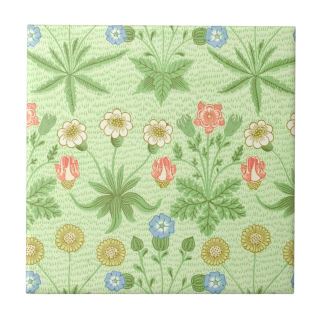 William Morris Daisy-Muster Fliese (Vorderseite)