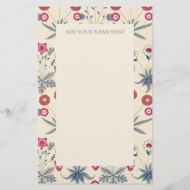 WILLIAM MORRIS "DAISY" PATTERSTATIONERY BRIEFPAPIER (Vorderseite)