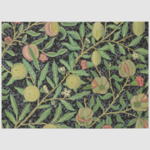 William Morris Dark Granatapfel Fruchtmuster Seidenpapier