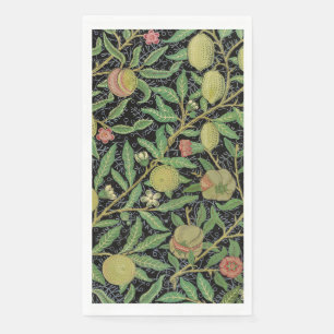 William Morris Dark Granatapfel Fruchtmuster Serviette