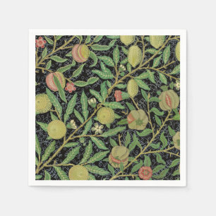 William Morris Dark Granatapfel Fruchtmuster Serviette