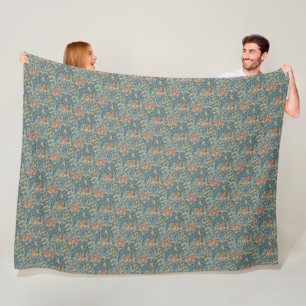 William Morris Decorative Art Iris Pattern Fleecedecke
