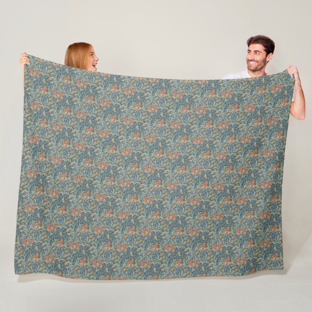 William Morris Decorative Art Iris Pattern Fleecedecke (Beispiel)