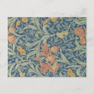 William Morris Decorative Art Iris Pattern Postkarte