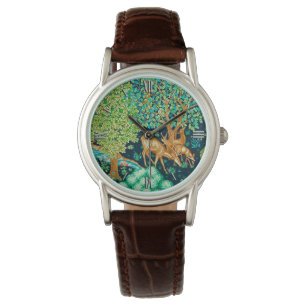 William Morris Deer by a Brook Tapestry Armbanduhr