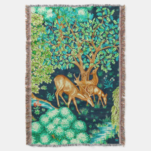 William Morris Deer by a Brook Tapestry Decke